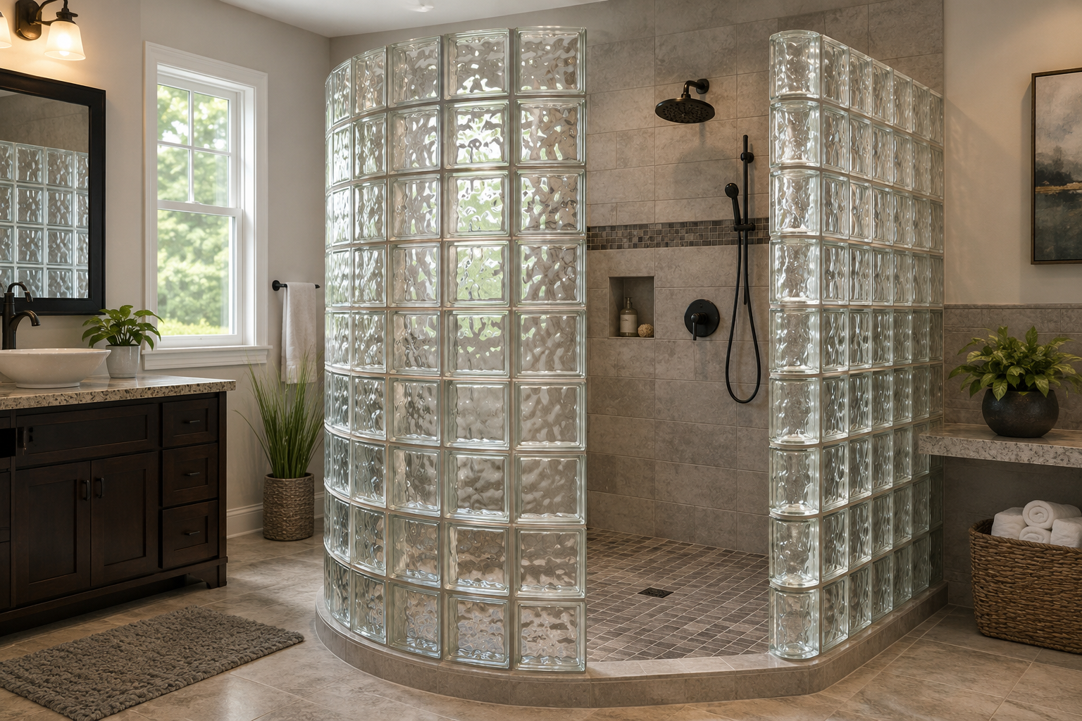 custom glass block