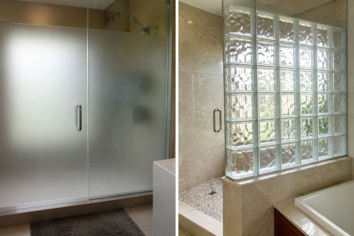Frosted Vs Glass block windows