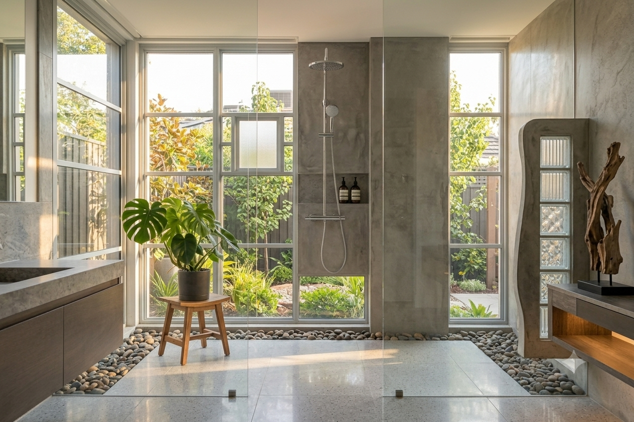 Glass Block Shower Wall Ideas