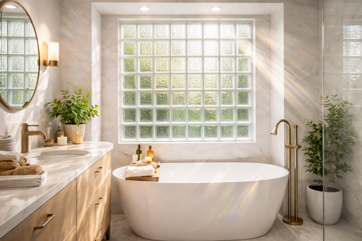 How Glass Block Windows Enhance Natural Light in Bathrooms